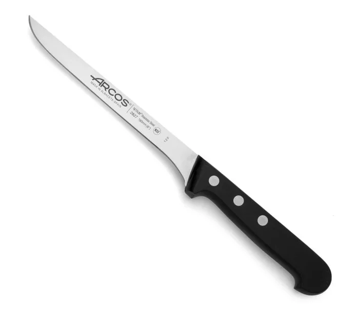 Cuchillo Fileteador Arcos Universal 282704 de Acero Nitrum, con Mango de Polioximetileno y hoja de 16 cm en estuche