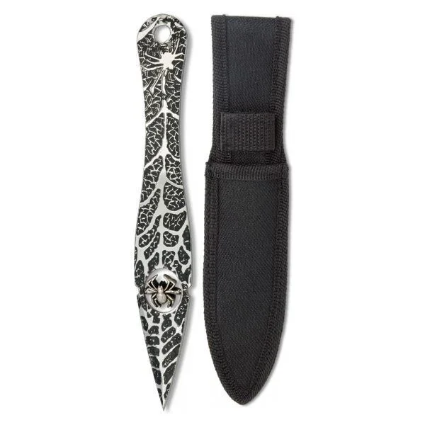 Cuchillo Martinez Albainox Lanzador de un Filo Spyder con Hoja de Acero Inox de 20 cm Incluye Funda de nylon 31643