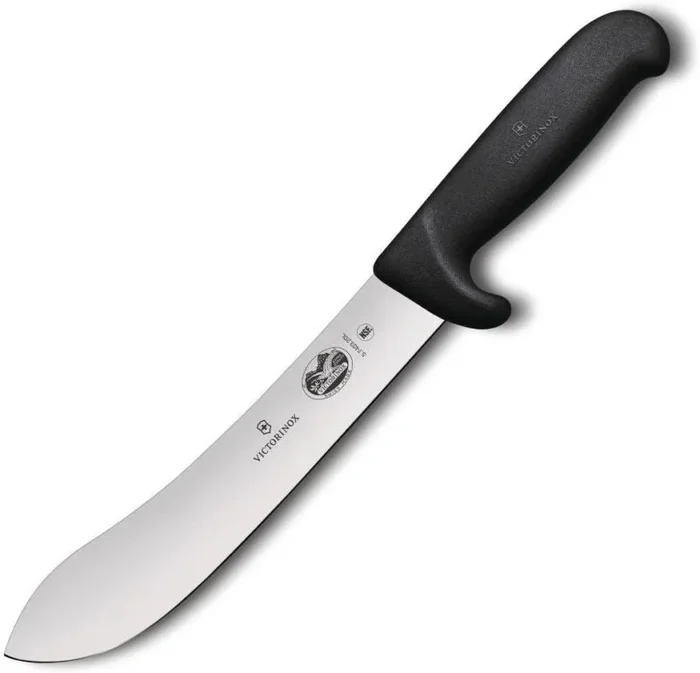Cuchillo para carnicero Victorinox, ideal para cortes precisos de carne, hoja de acero inoxidable de alto carbono de 20 cm, mango ergonómico antideslizante.