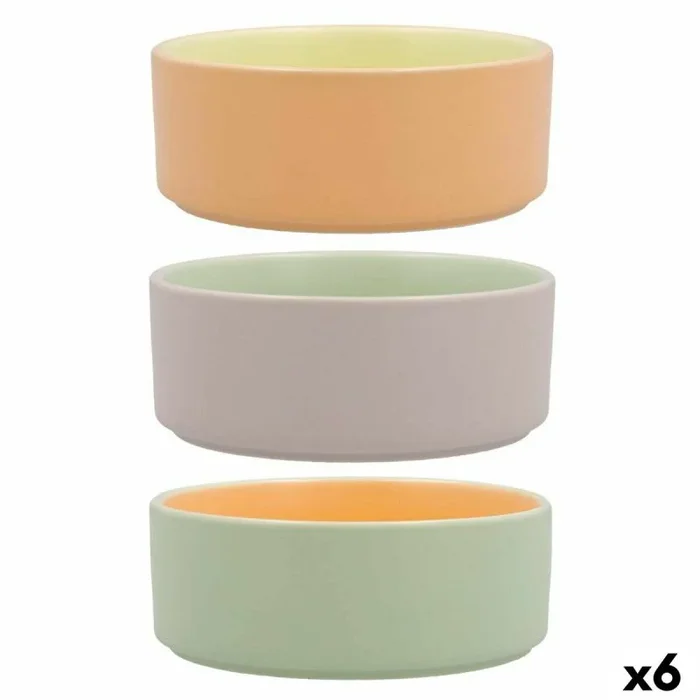 Cuenco quid vitamina bicolor cerámica 13 x 13 x 5,2 cm (6 unidades)