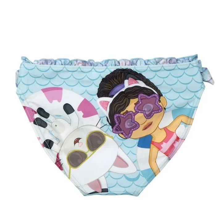 Culetín de Baño Infantil de Gabby´s Dollhouse – Color Azul – Talla 3 Años – Bañador Niña Fabricado en 85% Poliéster y 15% Elastano de 210 gsm – Producto Original Diseñado en España