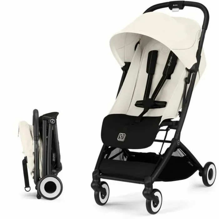 CYBEX – Poussette ultra compacte et confortable – ORFEO – 4 roues – Canvas White