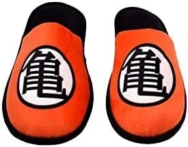 CYPBRANDS Dragon Ball – Zapatillas de casa abiertas, Diseño Goku, Suaves, Talla 38/39, Color Amarillo y Negro, Producto Oficial, ZP-1138-DB