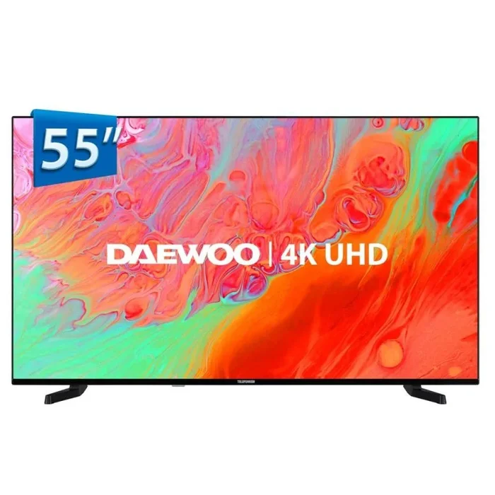 Daewoo Smart TV 55 Pulgadas 4K UHD 55DM65UV – HDR10, Dolby Audio, sin Marco, Compatible con Alexa y Google Assistant