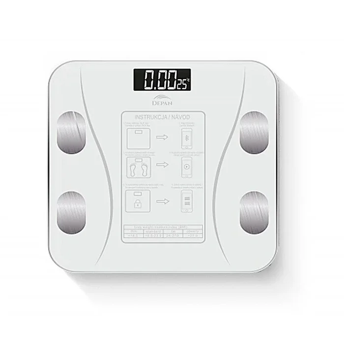 Dapan – Bascula de baño apta para pesos entre 3 y 180 kg Cristal de 4mm de espesor Pantalla LCD