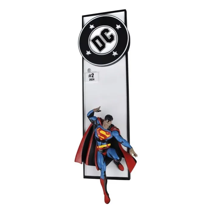 DC Direct, caja de esquina de Superman de resina, arte de pared, juguetes McFarlane