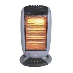 DCG Eltronic SA9224 calefactor eléctrico Negro, Gris 1600 W Calefactor eléctrico halógeno
