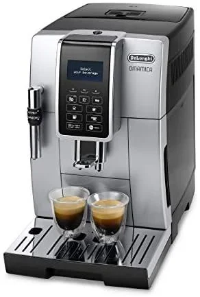 De’Longhi DINAMICA ECAM 350.35.SB, 1450 W, 2 Cups, Acero Inoxidable, Negro/Plata