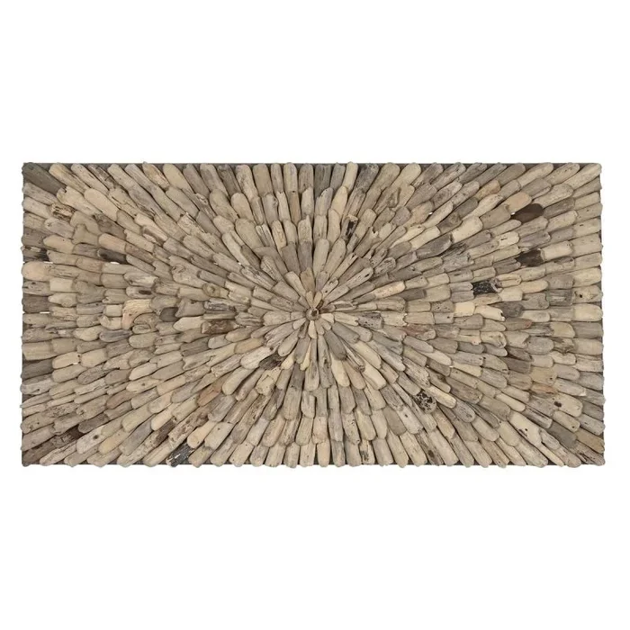 Decoración de pared home esprit natural mediterráneo 120 x 10 x 60 cm