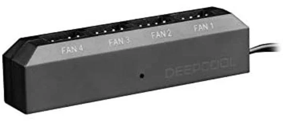DeepCool FH-4 Integrado Ventilador Hub, PWM Función, Soporta hasta 4 Ventiladores, Compatible con los de 3/4 pin