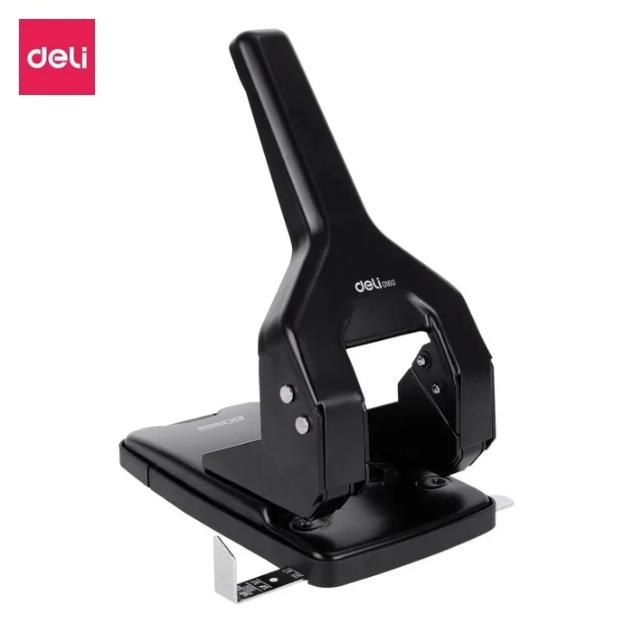 DELI Perforadora HD sin esfuerzo, 60 páginas hasta 80 mm, diámetro de los agujeros: 6 mm