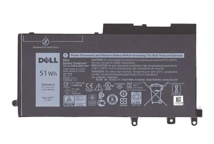 DELL Battery, 51WHR, 3 Cell, Lithium Ion DJWGP, Battery, D4CMT. 451-BBZT, 83XPC (Lithium Ion DJWGP, Battery, DELL, Latitude 5591/5580/5280)