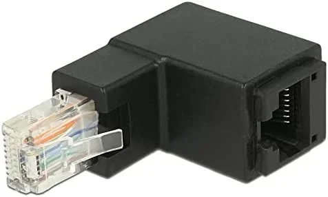 DeLOCK 86424 adaptador de cable RJ-45 Negro – Adaptador para cable (RJ-45, RJ-45, Hembra/Hembra, Negro)