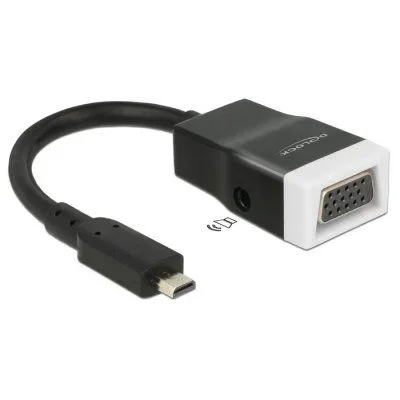 Delock adapt. hdmi-microd macho a vga hembra+audio