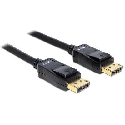 DeLOCK Displayport – Cable DisplayPort (3 m, Conectores Dorados, Macho/Macho), Negro