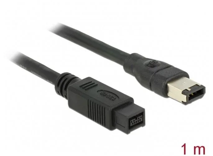 DeLOCK FireWire B/A, 1m Gris – Cable FireWire (1m, Gris, Male Connector/Male Connector, 1 m)
