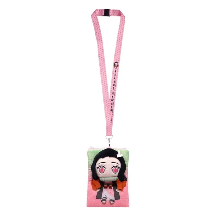 Demon slayer: kimetsu no yaiba llavero nezuko deluxe con tarjetero pouch