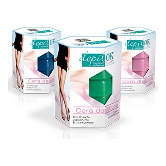 DEPIL OK 8436565730144 Cera Vegetal 6 Pastillas 300 gr, Estándar, Único