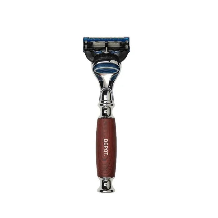 Depot, accessories luxury home, wood & steel, shaving razor, 5 blades