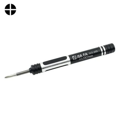 Destornillador de Reparación Jiafa Jf-608-2.5 Bisel InterMedio con Punta Cruzada Hueca 2.5 (Negro)