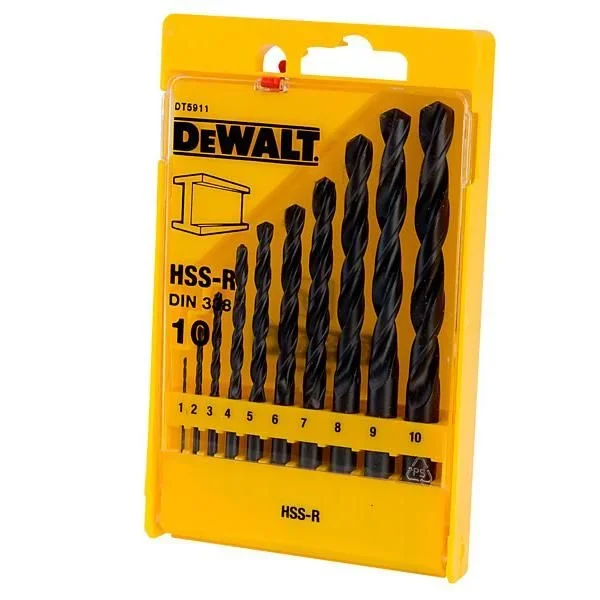 DeWalt dt5911-qz serie 338 HSS-R DIN Jobber Set de brocas para metal (10 unidades)