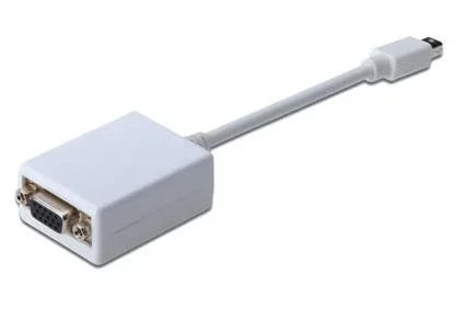 DIGITUS Adaptador de gráficos ASSMANN Mini DisplayPort, mDP a VGA, QXGA 60Hz, 2048×1536 píxeles, blanco