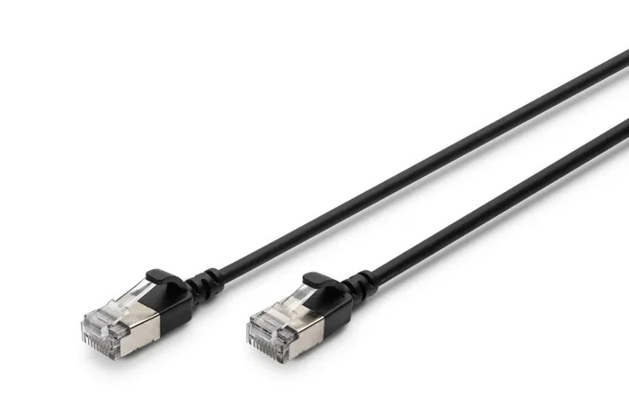 Digitus Cable de interconexión CAT 6A F-FTP Slim, 1 m, negro
