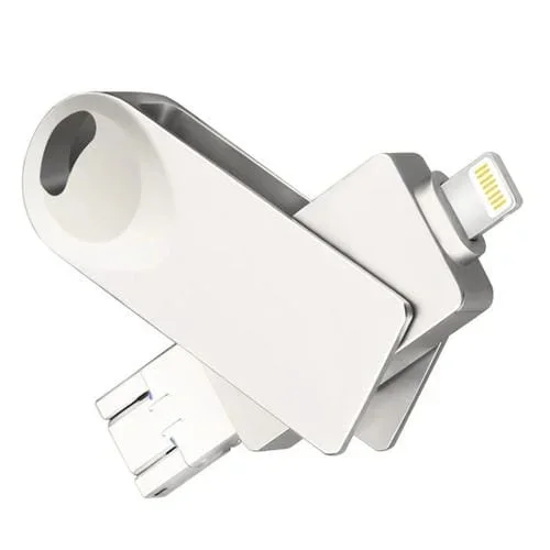 Disco Flash Twister S29 3 En 1 32Gb Micro USB 3.0 + USB-C / Type-C con Interfaz 8 Pines (Plata)