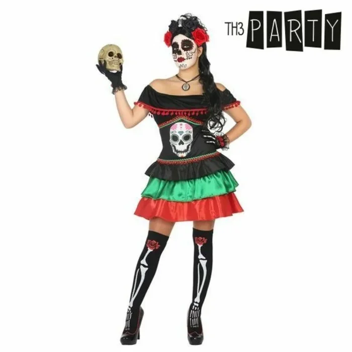 Disfraz para Adultos Th3 Party Multicolor Esqueleto (1 Pieza) XXL