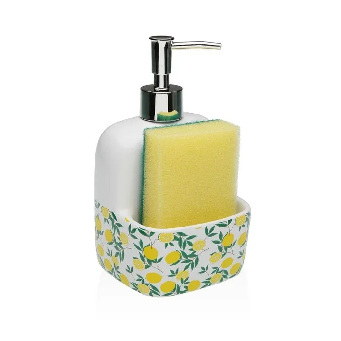 Dispensador de jabón versa cerámica limón 9,4 x 17,8 x 10,5 cm