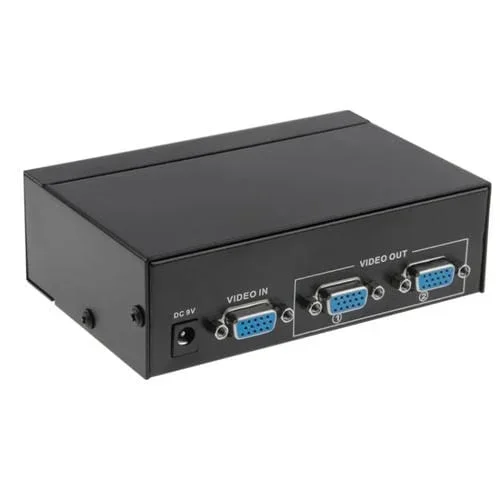 Divisor de Video VGA Fj-2502A de 2 Puertos Alta Resolución 1920 x 1440 Soporte 250MHz
