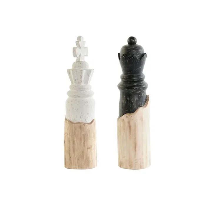 DKD Home Decor Figura Decorativa de la Marca, Color marrón y Negro (12 x 12 x 48 centímetros) (2 Unidades)