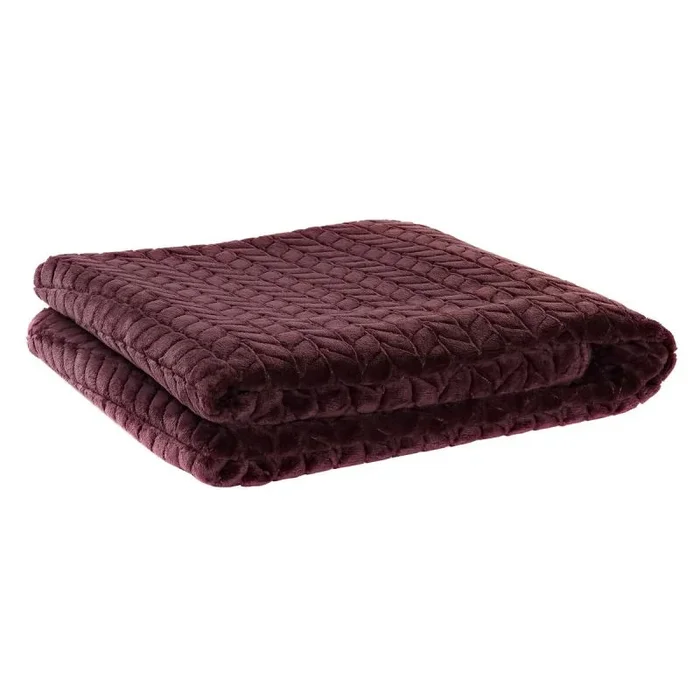 DKD Home Decor Manta Color Malva, de poliéster (130 x 170 x 2 centímetros)