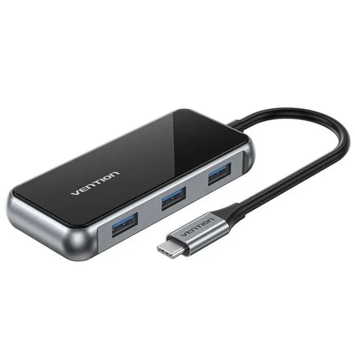 Docking usb tipo-c vention tfjhb/ 1xhdmi 4k/ 3xusb/ 1xvga/ 1xusb tipo-c pd/ gris
