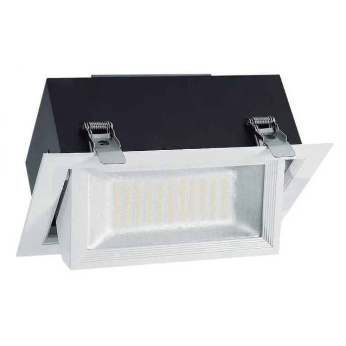 Downlight iglux 101677-cb/ basculante/ ø240 x 149mm/ potencia 45w/ 3800 lúmenes/ 3000ºk/ blanco