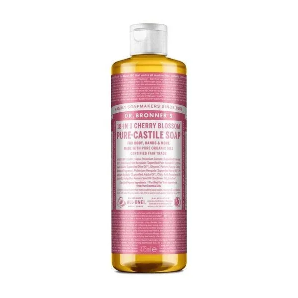 Dr. bronner’s 18-in-1 liquid soap cherry blossom 475ml
