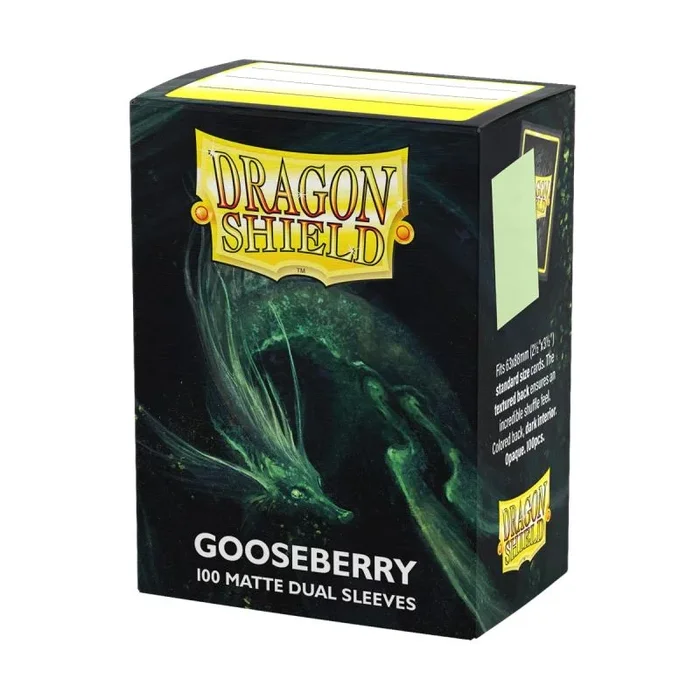 Dragon Shield Fundas para tarjetas de tamaño estándar dobles mate, 100 unidades, suaves y resistentes, compatibles con Pokemon, Flesh & Blood, One Piece & Magic The Gathering, grosella espinosa