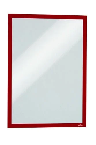 Durable 486803 Marco informativo DURAFRAME MAGNETIC A3 para superficies metálicas 5 unidades, rojo