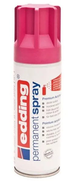 edding 5200 spray permanente – magenta mate – 200 ml – pintura acrílica para pintar y decorar vidrio, metal, madera, cerámica, plástico, lienzo – aerosol, spray acrílico, spray de pintura
