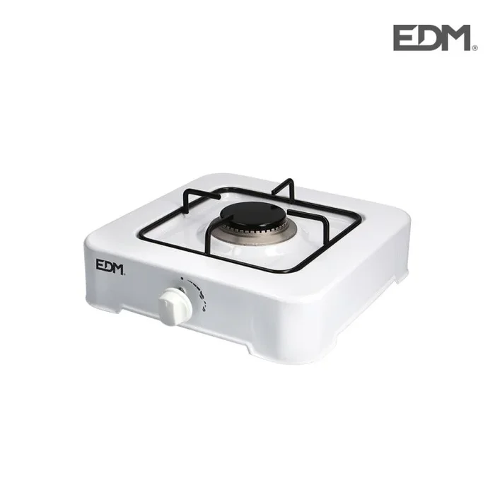 EDM 07419 Cocina de Gas Esmaltada con 1 Fuego, Blanco.