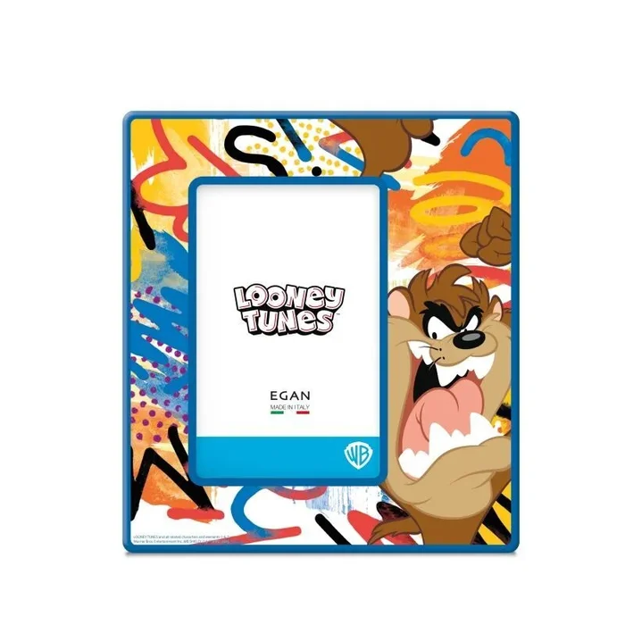 Egan Portafotos colección Warner Bros Looney Tunes. Portafotos de Tazmania de cerámica de tamaño 18×20 cm e internamente 10×15 cm. La referencia es: 116020.