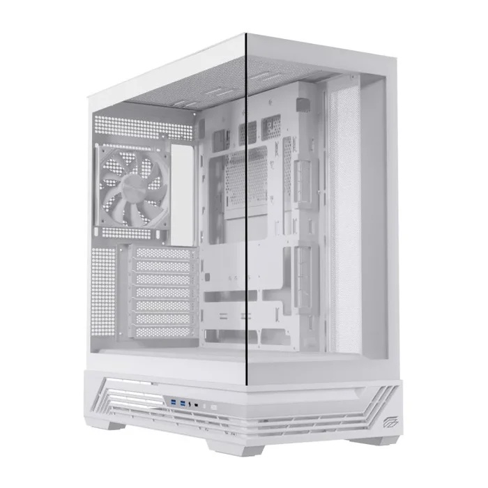 Einarex Prisma S800 Core Caja de PC para Gaming, Soporte para 10 Ventiladores de 120mm, Refrigeración Líquida de 360mm (Core Blanco)