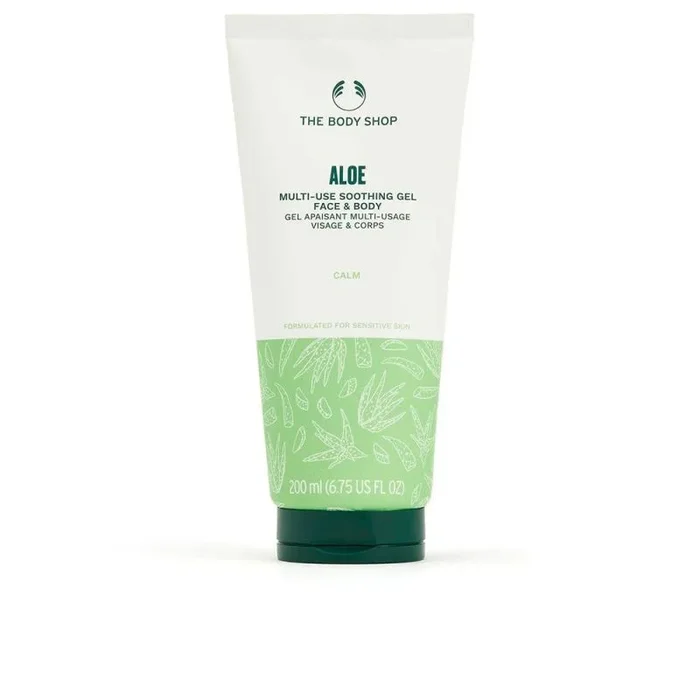 El cuerpo Shop Aloe Vera multiusos relajante gel 200 ml – Hidrata y ayuda a aliviar el seco piel sensible. No Graso y suave en piel.