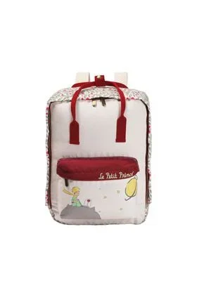 El Principito – Mochila con Asas, Cierre de Cremallera, Accesorio Escolar, Color Beige, Mochila de viaje, Mochila escolar, Color Beige, Producto oficial (CyP Brands)