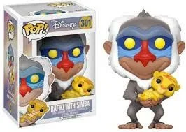 El Rey León Funko Figura Rafiki con Simba Bebe 9Cm