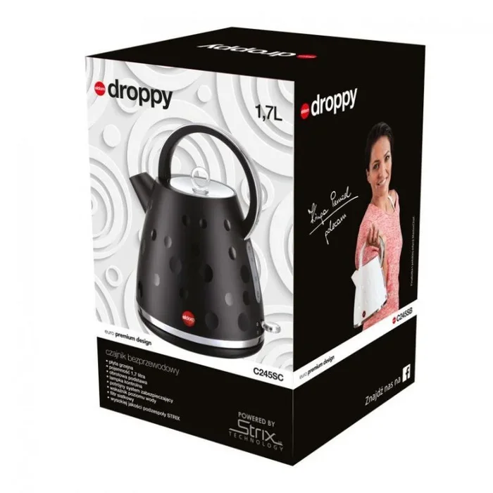 ELDOM C245SC DROPPY Strix tetera eléctrica 1,7 L 2000 W Negro