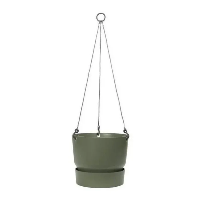 elho Greenville Hanging Basket 24 – Macetero – Leaf Green – Exterior – Ø 23.9 x A 20.3 cm