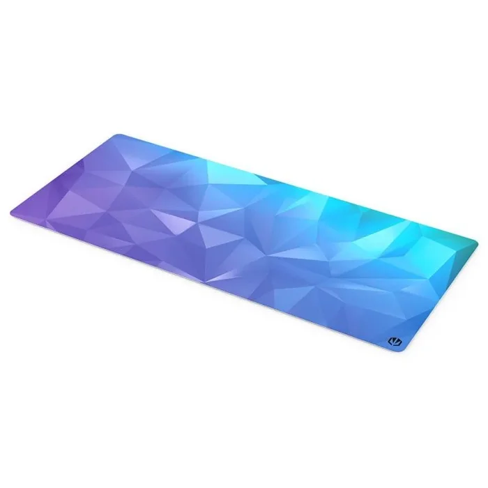 ENDORFY Alfombrilla de ratón XXL Crystal Blue XL, 900 x 400 mm, Alfombrilla de ratón Lisa, Borde Impreso, Base de Goma Antideslizante, diseño Elegante