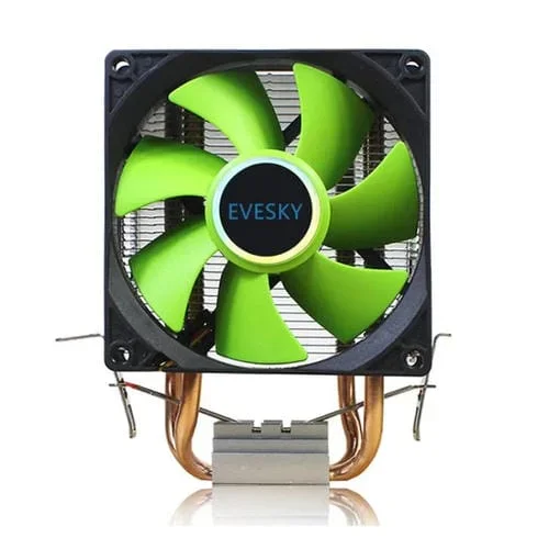 Enfriador de CPU Evesky Radiador Silencioso 1850-2200 RPM para Zócalos Intel LGA775/115X/1366 y AMD AM2/AM3