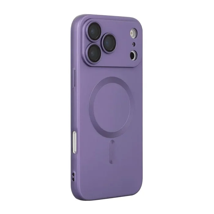 ENKAY – Funda de TPU mate MagSafe con protector de lente para iPhone 17 Pro Max (morado)